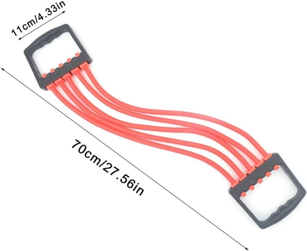 Chest Exerciser Adjustable Rubber Pull Rope Multifunctional Removable Chest Expander Yoga Supplies Fitness Equipment Accessories for Home Gym Stretchers - Image 2
