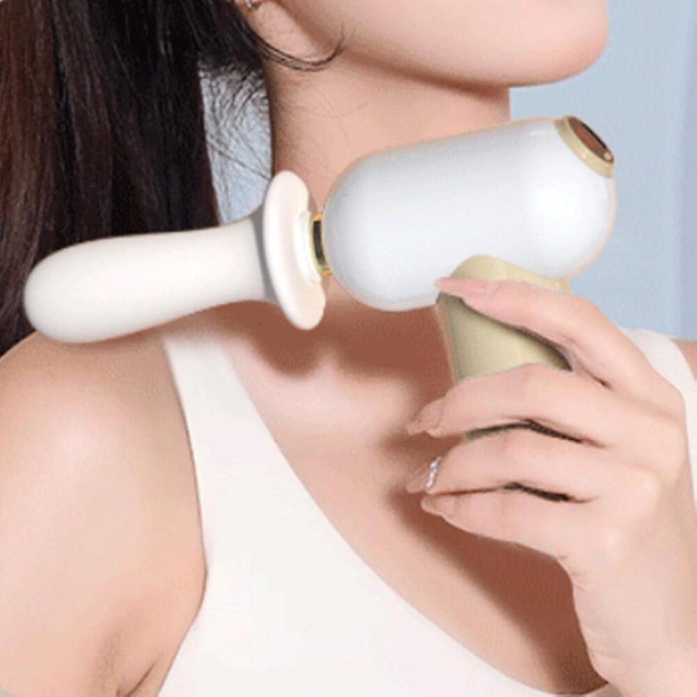 Mini Massager Gun for Women Back Massage with 5 Massage Gun Heads Wand  Gun Attachments 8 Speeds Massage Gun Deep Tissue - Image 2