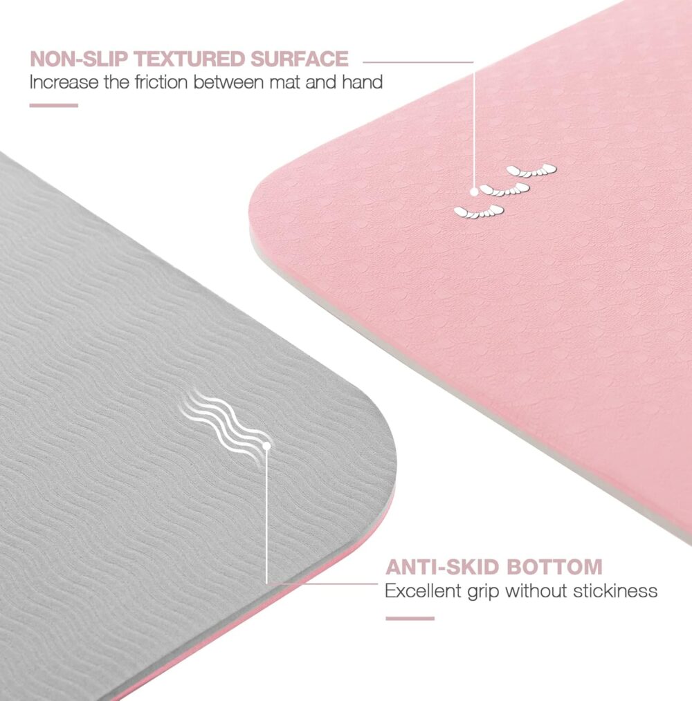 Extra Wide Yoga Mat for Women and Men, 72"x 32"x 1/4", Eco-Friendly  Yoga Mat Non Slip, Large Workout Mats,Perfect for Barefoot Exercise (Yoga, Pilates, Fitness, Meditation) - Image 2