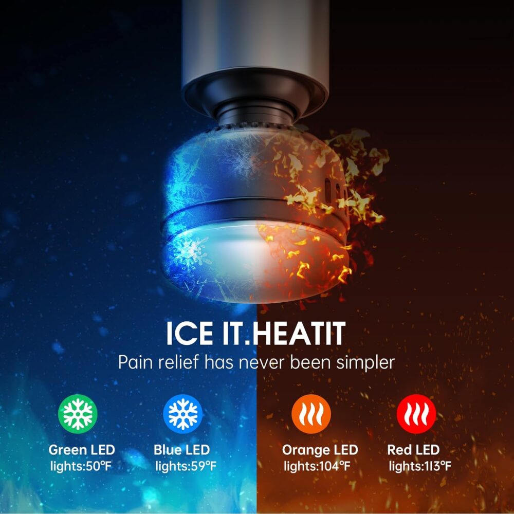 Massage Gun,Deep Tissue Massager with Heat and Cold,Percussion Massage Gun, Electric Mini Hand held Massage Gun, 5 Speed & 5 Massage Heads Messager Gun, Birthday Gifts for Men Women Mom Dad - Image 2